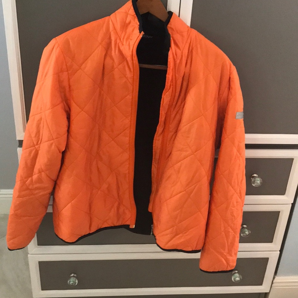 DKNY nylon and fleece jacket